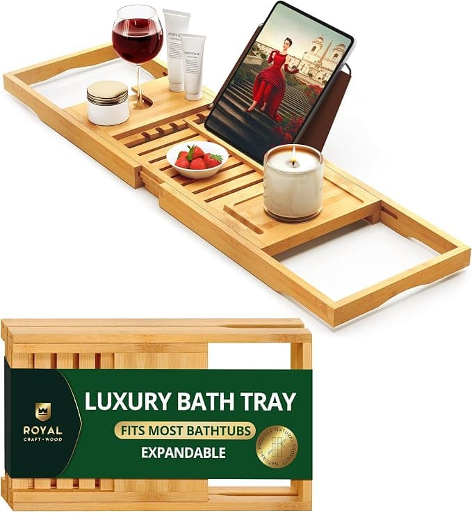 Bamboo Bathtub Caddy Tray