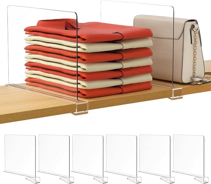 Stackable Closet Shelf Dividers