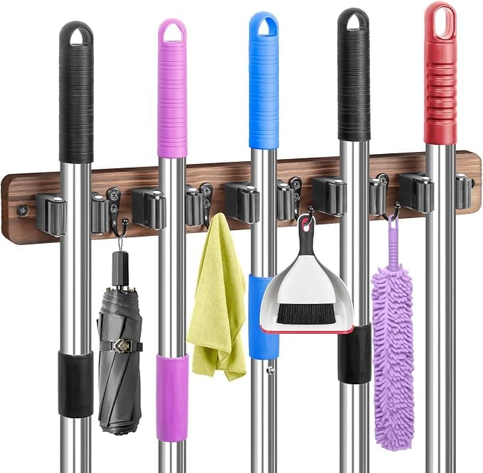 Broom & Mop Wall Mount Holder