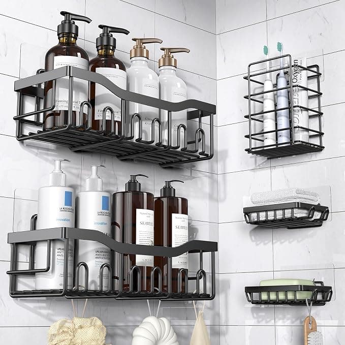 Adhesive Shower Caddy (5-Pack)