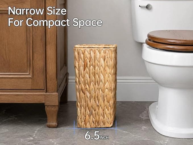 Small Bathroom Trash Can with Lid (3 Gallon)